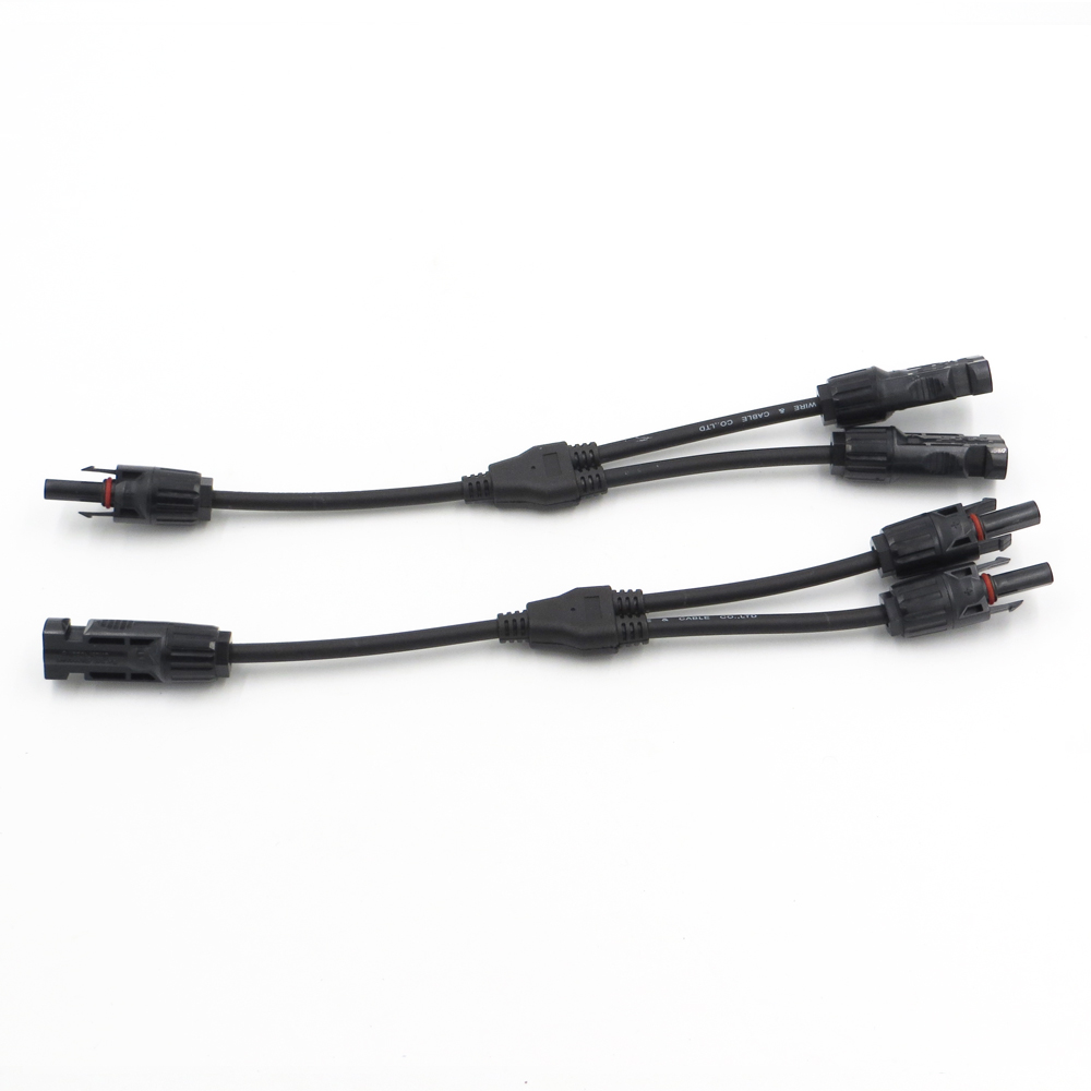  Y Branch parallel connection 30A 1000V Electrical PV-Y Connector Photovoltaic 2pcs solar Panel Cable Wire Connect