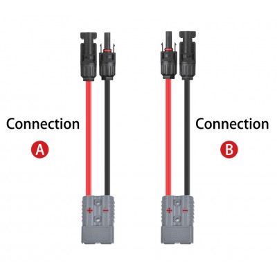 Extension cable with Anderson Connector/Clips/Ring terminal 2.5/4/6mm2 30/45/60A PV Wire for Car Battery and Solar panel connect